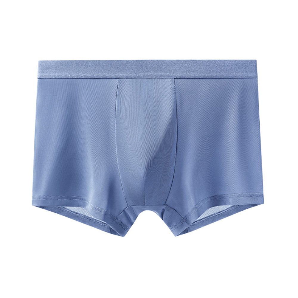 Dressnu Men's ice silk underwear Summer underwear Men's comfortable breathable Blue * 3 pieces 4XL