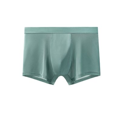 Dressnu Men's ice silk underwear Summer underwear Men's comfortable breathable Green * 3 pieces 4XL