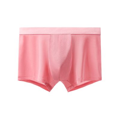 Dressnu Men's ice silk underwear Summer underwear Men's comfortable breathable Pink * 3 pieces 4XL