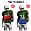 Jiuguva 2 Pcs Football Hand Warmer Pouch with Waist Strap - Unisex Handwarmer Pouch Muff for Football Union Receivers & Coaches(Blue, Red) view 4