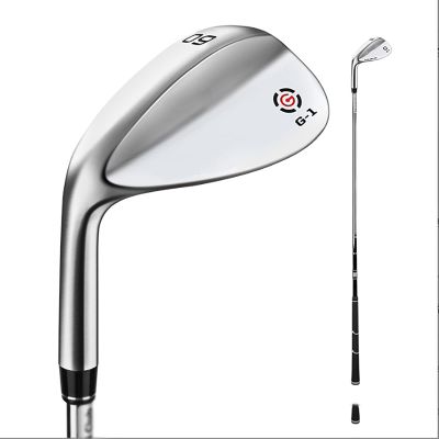 AAGAZA Golf Sand Wedges Left Hand Handed, CNC Face Groove Stainless Steel Golf Wedges, 56/60 Degree Golf Wedges, for Turf Grass Bunker Sand Rod/2191 (Color : Silver, Size : 60)