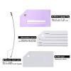 5Pack Silicone Luggage Tag with Name ID Card Perfect to Quickly Spot Luggage Suitcase by Ovener (Purple) view 3