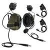 HEARFALCOM Double Comta iii Tactical Headset ARC Helmet Rail Mount Civilian Version and PTT Adapter U94 PTT Compatible Kenwood Plug Walkie-Talkie (FG) view 1