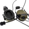 HEARFALCOM Double Comta iii Tactical Headset ARC Helmet Rail Mount Civilian Version and PTT Adapter U94 PTT Compatible Kenwood Plug Walkie-Talkie (FG) view 2