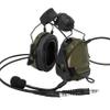 HEARFALCOM Double Comta iii Tactical Headset ARC Helmet Rail Mount Civilian Version and PTT Adapter U94 PTT Compatible Kenwood Plug Walkie-Talkie (FG) view 3