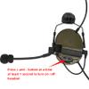 HEARFALCOM Double Comta iii Tactical Headset ARC Helmet Rail Mount Civilian Version and PTT Adapter U94 PTT Compatible Kenwood Plug Walkie-Talkie (FG) view 4