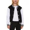 Kids Baseball Jacket School Varsity Uniform Casual Sweatshirt Girls Sweater Jacket Baseball Solid Color view 1