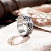 King Will Mens Black Silver Stainless Steel Celtic Knot Spinner Rings Celtic Domed Anxiety Fidget Ring for Men High Polished Comfort Fit Wedding Band 9 view 3