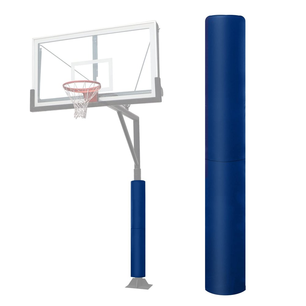 ProSlam Heavy Duty Basketball Pole Pads, Fits 3" x 3", 3.5"x 3.5", 4" x 4" Round Size Poles, 2" Thick 72" Tall All-Weather Pad Blue(3 Sides Parcels)