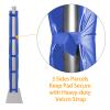ProSlam Heavy Duty Basketball Pole Pads, Fits 3" x 3", 3.5"x 3.5", 4" x 4" Round Size Poles, 2" Thick 72" Tall All-Weather Pad Blue(3 Sides Parcels) view 3