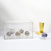 Kcgani 5 Ring Championship Ring Display Case, Clear Tournament Ring Holder Box, Acrylic Display Easel and Stand Holder for Multiple Rings Baseball Softball Football Cheer Leading Ring, Removable Door view 2