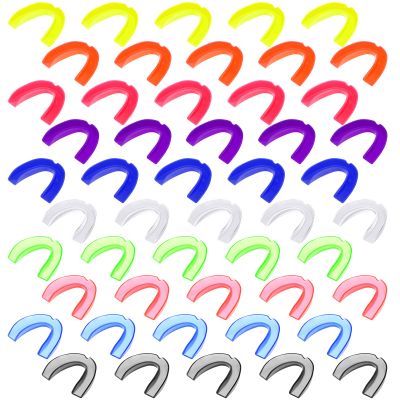 Kathfly 50 Pcs Football Mouth Guards Bulk Sports Mouth Pieces Protection Silicone Athletic Braces Football Accessories Teeth Armor Adult Teenager Teeth Armor for Boxing Basketball Hockey(Multicolored)