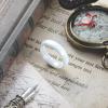 King Will White Ceramic Wedding Rings for Men Women -6mm Width with Brushed Step Edge Design Engagement Wedding Band Comfort Fit 10 view 2