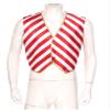 Agoky Men's Santa Vest Tops Sleeveless Open Front Cardigan with Buttons Waistcoat Tank Top Red&White X-Large view 3