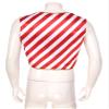Agoky Men's Santa Vest Tops Sleeveless Open Front Cardigan with Buttons Waistcoat Tank Top Red&White X-Large view 4