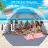 Gorich Beach Shade Tent for 8-10 Person with UPF 50+ UV Protection, Portable Sun Shelter Canopy, Lightweight & Easy Setup Cabana Beach Tent view 3