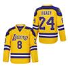 LEGEND 8 LEGACY24 Men's Legend 8 24 Movie Ice Hockey Jersey Stitched (Yellow,XXL) view 1