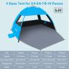 Gorich Beach Tent Sun Shelter for 3-10 Person with UPF 50+ UV Protection, Lightweight & Easy Setup Beach Shade Canopy, Portable Shade Tent Cabana view 2