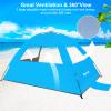 Gorich Beach Tent Sun Shelter for 3-10 Person with UPF 50+ UV Protection, Lightweight & Easy Setup Beach Shade Canopy, Portable Shade Tent Cabana view 4