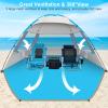 Gorich Beach Tent Sun Shelter for 3/4-5/6-7/8-10 Person with UPF 50 UV Protection, Lightweight & Easy Setup Beach Shade Canopy, Portable Beach Shade Tent Beach Cabana view 4