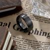 King Will Black Ceramic Wedding Rings for Men Women -8mm Width with Brushed Step Edge Design Engagement Wedding Band Comfort Fit 14 view 3