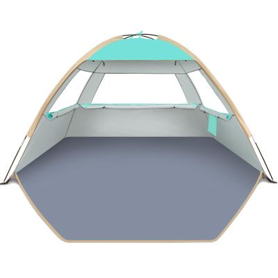 Gorich Beach Tent Sun Shelter for 3/4-5/6-7/8-10 Person with UPF 50 UV Protection, Lightweight & Easy Setup Beach Shade Canopy, Portable Shade Tent Cabana