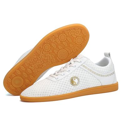 DAFLIN Unisex Taekwondo Shoes, Martial Arts Sports Shoes Sports Karate Martial Arts Taichi Shoes Lightweight Shoes for Kids Women Men Adult (Color : White, Size : 8.5 US)