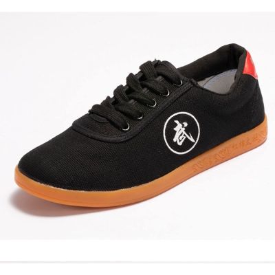 DAFLIN Martial Arts Taekwondo Shoes Unisex Non-Slip Breathable Children Teenager Adults Sport Gym Shoes for Taekwondo Boxing Kung Fu Tai (Color : Black, Size : 11 US)