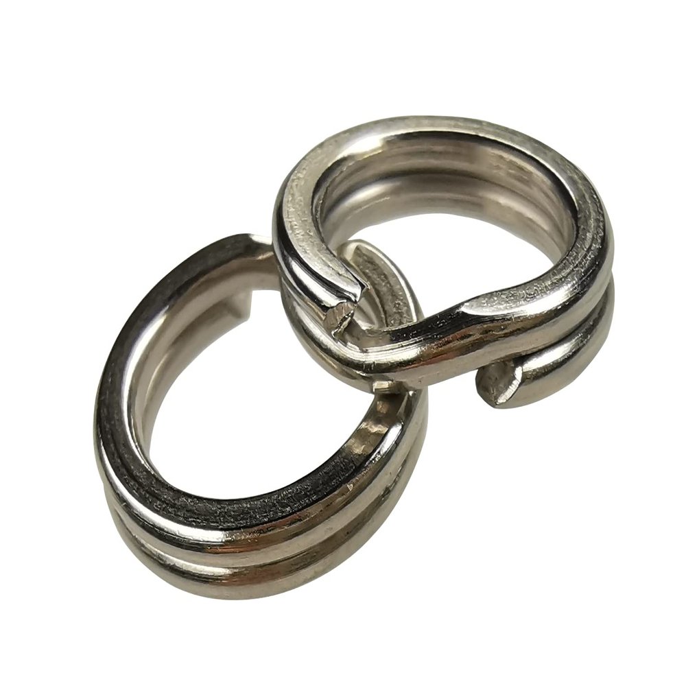 BRILISLE Fishing Split Rings Unbreakable Solid Rings for Lures 50 PCS 70-380LB Stainless Steel Heavy Duty Lure Ring Saltwater Freshwater Terminal Tackle Lures Connector Jigging Trolling Size 10