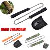 Pocket Chain Hand Saw for Wood Cutting Outdoor Hiking Camping Survival Gear Garden Work with Carrying Pouch view 3