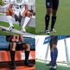 SLEEFS Yellow Gold Scrunch Football Socks - KneeHigh MoistureWicking Extra Long Football Socks for Men, Women & Youth - PreScrunched Design, Enhanced Grip & Shin Guard Support view 2