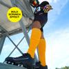 SLEEFS Yellow Gold Scrunch Football Socks - KneeHigh MoistureWicking Extra Long Football Socks for Men, Women & Youth - PreScrunched Design, Enhanced Grip & Shin Guard Support view 3
