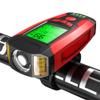 XARONF Bike Lights, USB Rechargeable, Super Bright Front Headlight Bicycle Light, 5 Light Modes, with Speedometer Calorie Counter for Road Mountain Cycling (Color : Red) view 1