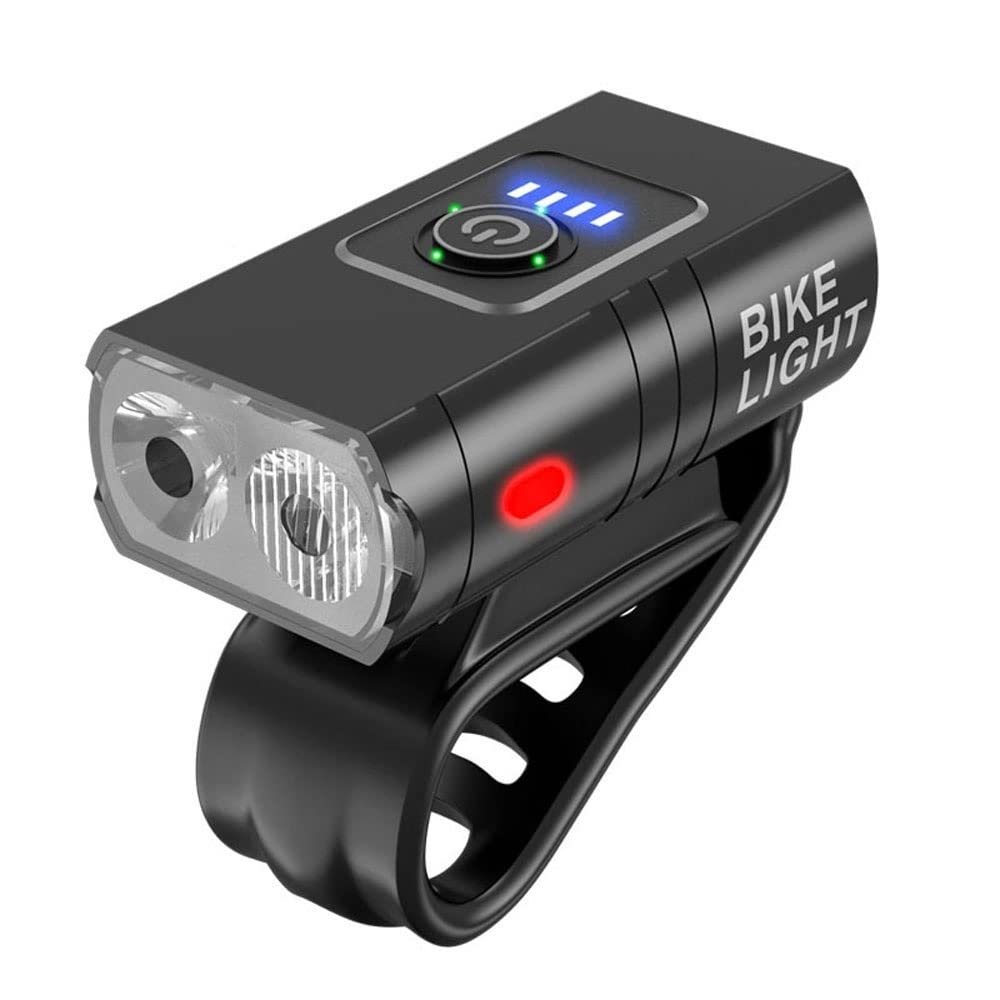 XARONF Bike Lights Front, Headlight USB Rechargeable Bicycle Lamp, Waterproof, LED Safety Flashlight Cycling Accessories, Fits Adult Kids