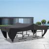 Ping Pong Table Cover Outdoor Waterproof, Table Tennis Cover,Dustproof Silver Coating for Courtyard Terrace(Brown) view 2