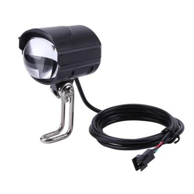 Ebike Headlight, 36V48V Waterproof Electric Bike Front Light, 3 Pin SM Connector with 75100db Loud Horn for Night Riding Ebike Bicycle Scooter Cycling Light LED, Safe & Bright & Easy Installation