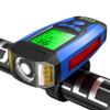 XARONF Bike Lights, USB Rechargeable, Super Bright Front Headlight Bicycle Light, 5 Light Modes, with Speedometer Calorie Counter for Road Mountain Cycling (Color : Blue) view 1