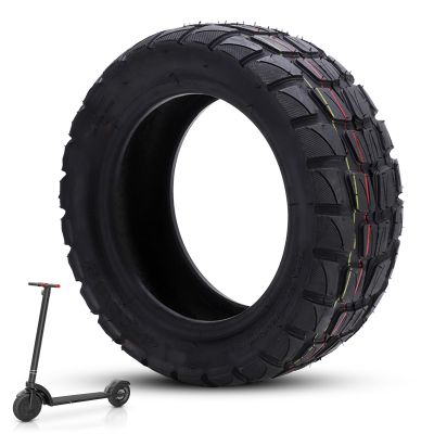 10 Inch Electric Scooter Tire, 90/55-6 Off Road Vacuum Tire, Explosion-proof Rubber Solid Tubeless Wheels Front Rear Black Scooter Tyre Replacement