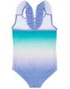 Disney Encanto Swimsuit for Girls | Kids Purple & Blue All in One Floral Swimming Costume| Mirabel Frilly Straps Swimwear view 2