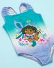 Disney Encanto Swimsuit for Girls | Kids Purple & Blue All in One Floral Swimming Costume| Mirabel Frilly Straps Swimwear view 3