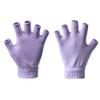 Adoolla Non-Slip Yoga Gloves for Women, Fingerless Yoga Gloves with Silicone Dots, Purple view 1