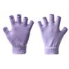 Adoolla Non-Slip Yoga Gloves for Women, Fingerless Yoga Gloves with Silicone Dots, Purple view 2