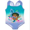 Disney Encanto Swimsuit for Girls | Kids Purple & Blue All in One Floral Swimming Costume| Mirabel Frilly Straps Swimwear view 1