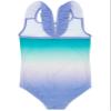 Disney Encanto Swimsuit for Girls | Kids Purple & Blue All in One Floral Swimming Costume| Mirabel Frilly Straps Swimwear view 2