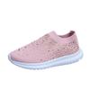 HINDOLA Women's Mesh Walking Shoes Rhinestone Glitter Slip On Ballroom Jazz Latin Dance Sock Sneakers Casual Shoes Pink view 1