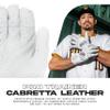 Franklin Sports MLB Batting Gloves - Infinite Powerstrap Baseball + Softball Batting Gloves - Durable Full Wrap Cage Practice Gear - Long Cuff Wrist + Heavy Duty Leather - Adult XXL - White + Gold view 2