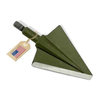 Vantage Point Archery VPA 1 1/8" 2 Blade 200 Grain Right Single Bevel Broadhead, Screw-in, S7 Premium Tool Steel 56-58 Rockwell, 3 Pack, Made in The USA