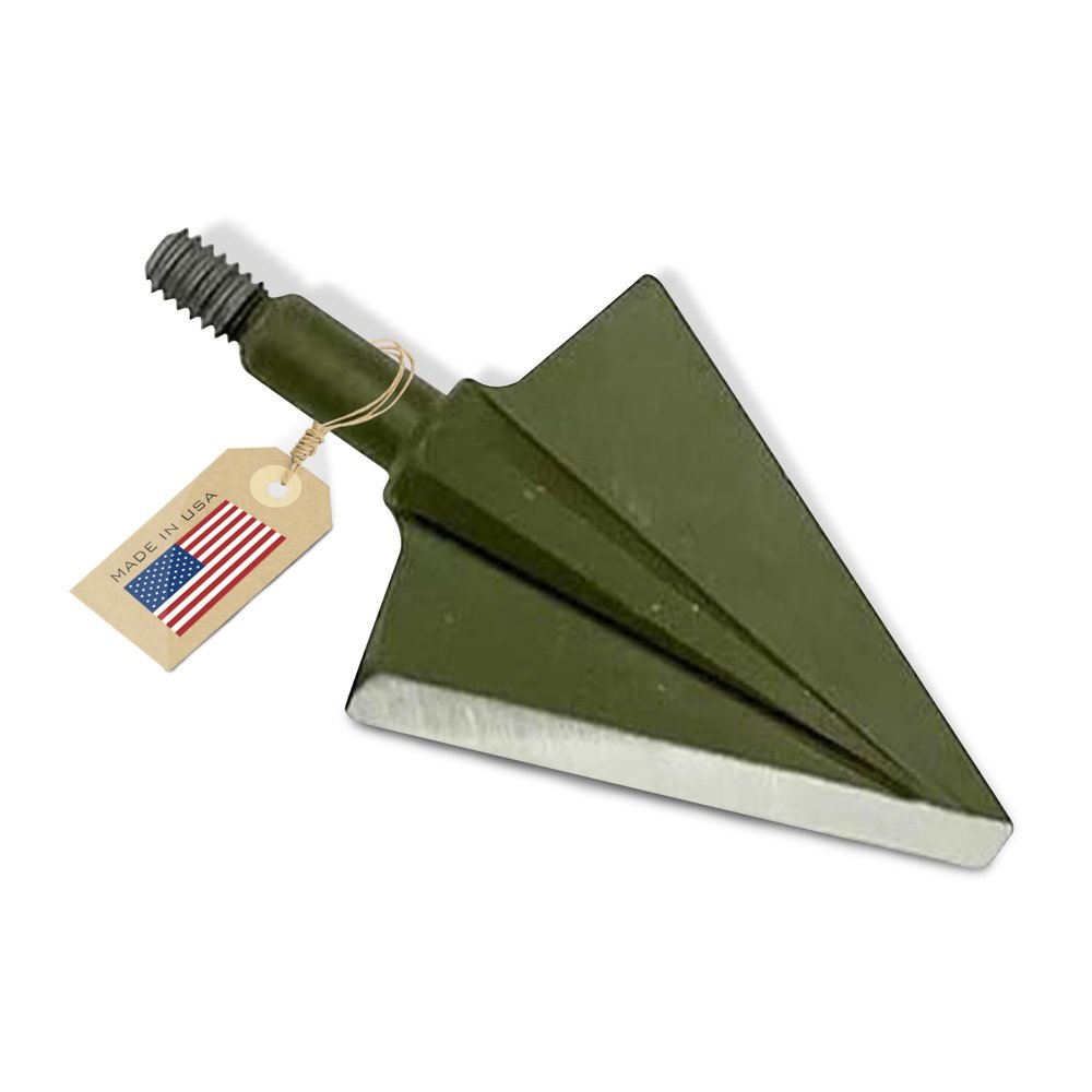 Vantage Point Archery VPA 1 1/8" 2 Blade 200 Grain Right Single Bevel Broadhead, Screw-in, S7 Premium Tool Steel 56-58 Rockwell, 3 Pack, Made in The USA