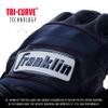Franklin Sports Natural II Batting Gloves, Pro Quality, Grip, Adult - Navy, Medium view 3