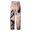 WABEOR Pajama Pants for Men Cotton Linen Yoga Pants Casual Straight Elastic Waist Drawstring Pajamas Loose Lounge Trousers Rose Gold view 3